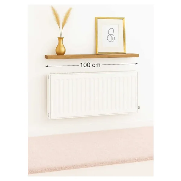 yankı-byeg 100 Cm Safir Meşe Mdf Petek Üstü Raf Gizli Montaj Ahşap Duvar Rafı
