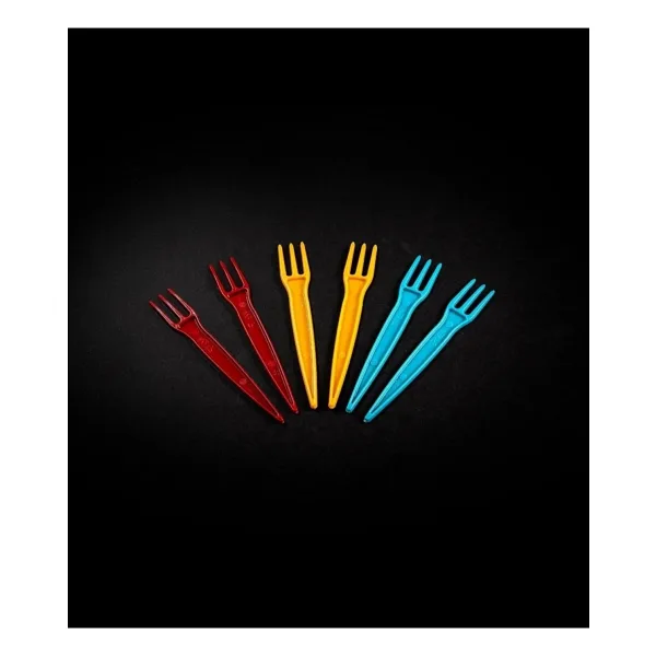 14Süs Cips Çatalı Luks Plastik 1000 Adet Renkli