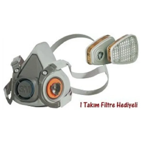 3M 06200 YARIM YÜZ MASKESİ +FİLTRE TAKIM TAM KORUMA