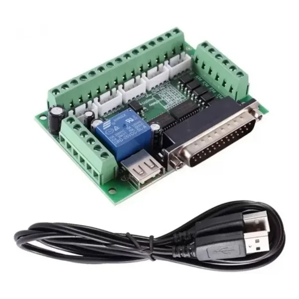 5 Eksenli Cnc Kontrol Kartı Mach3 Step Motor Sürücü + Usb Kablo