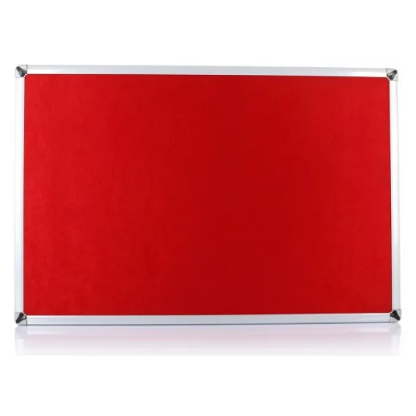 90x120 Duvara Monte Kumaşlı Pano Metal Çerçeveli Kırmızı