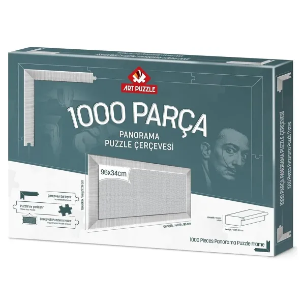 Art Puzzle 1000 Parça Gümüş Panorama Demonte Puzzle Çerçevesi