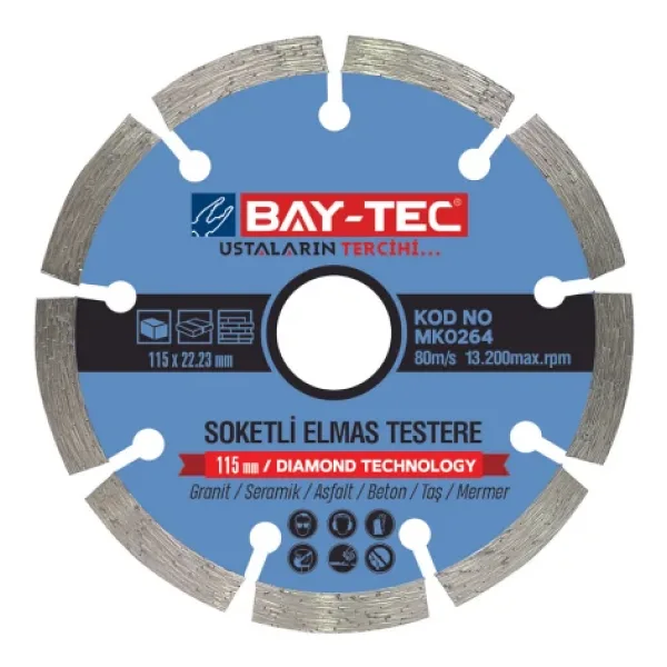 Bay-Tec Soketli Elmas Testere 115MM