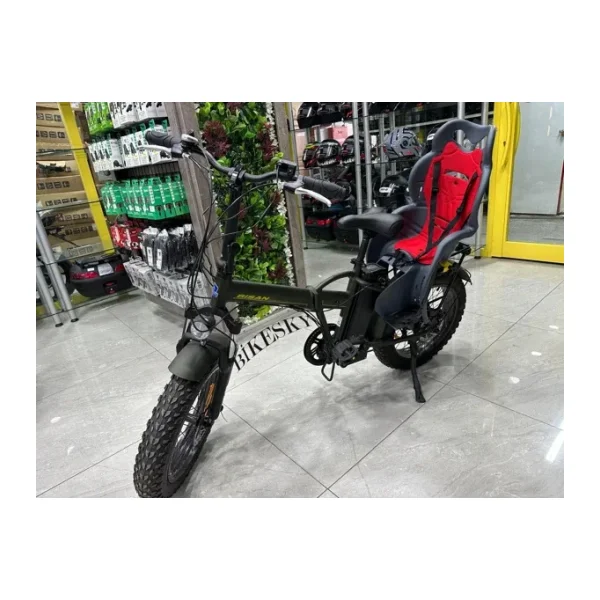 Bike Sky Unisex Çocuk Gri-Kırmızı Htp Design Italyan Bisiklet Koltuğu Bagaja Montaj
