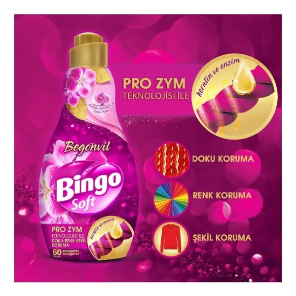 Bingo Soft Begonvil Yumuşatıcı 60 Yıkama 1.44 lt