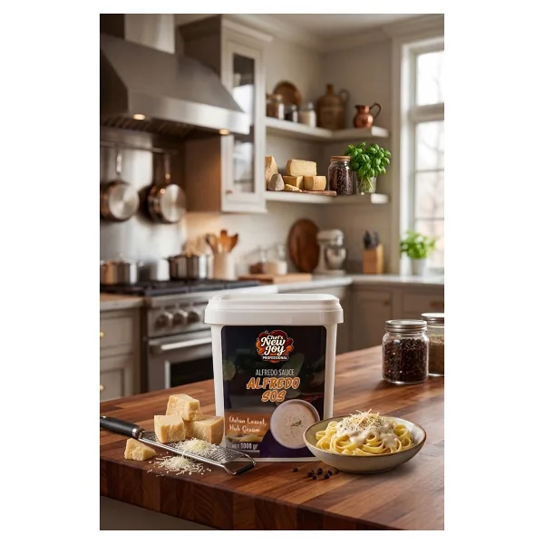 chef's new joy professional Alfredo Sos 1000 gr Makarna Sosu Toz Parmesan Lezzeti - 1 kg