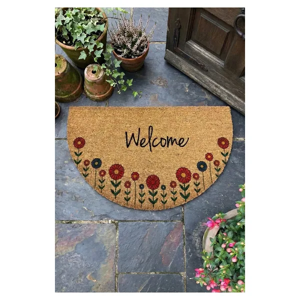 Chilai Home Coco Blattern 45X75 cm Kapı Önü Paspası, Naturel Koko Kıl Paspas - Çok Renkli - 53 x 75 cm