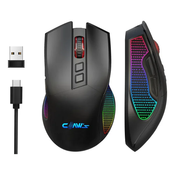 Claws Crossfire Air V1 Siyah RGB Makrolu Şarjlı Optik Kablolu/Kablosuz Oyuncu Mouse