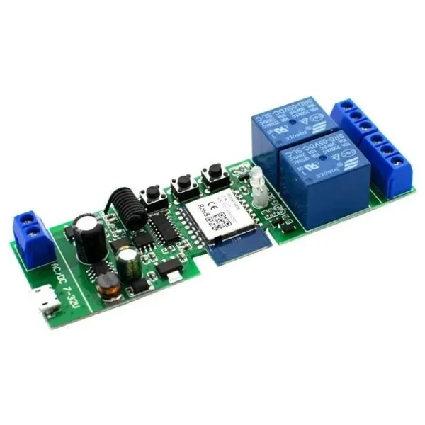 DC 7-32V WiFi 2 Kanal Röle Modülü - APP Kontrollü