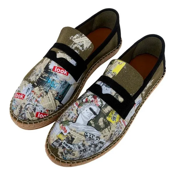 Dogo Erkek Vegan Yeşil Espadril - Apollo Tasarım