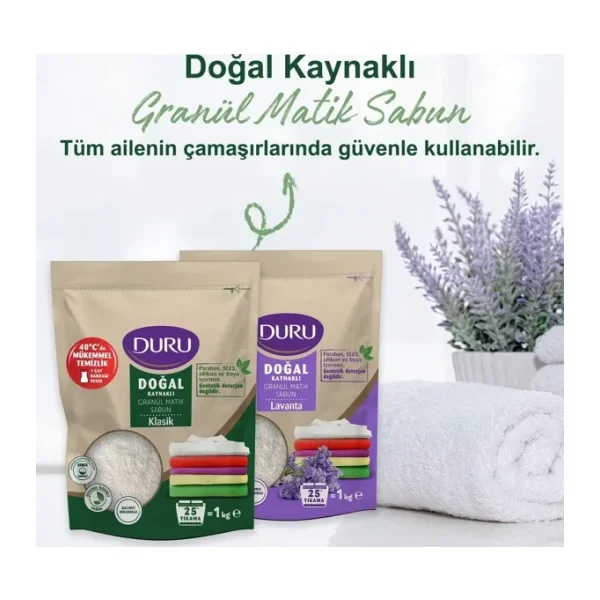 Duru Lavanta Granül Matik Sabun 1 kg 3'lü
