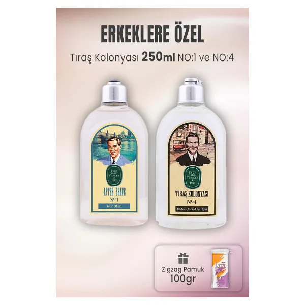 Eyüp Sabri Tuncer Tıraş Kolonyası No:1, No:4 Ve Zigzag Pamuk 100 Gr