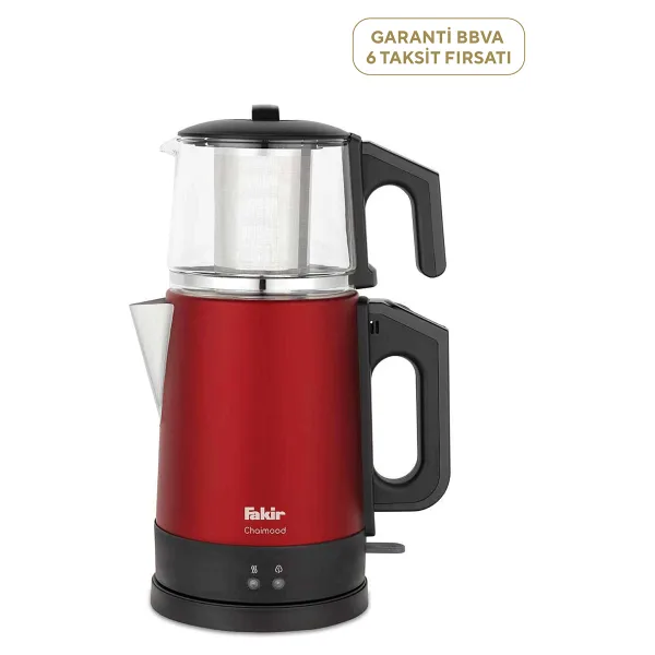 Fakir Chaimood 1800 W Cam Demlikli Çay Makinesi Kırmızı