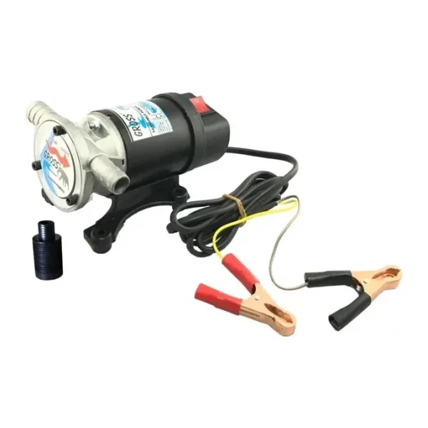 Gross 12 Volt Vakumlu Sıvı Aktarım 3/4"Mazot Su Süt Pompası Kendinden Emişli