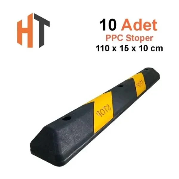 Hayat Trafik Plastik Oto Park Araç Stoperi 110 Cm 10'Lu Set