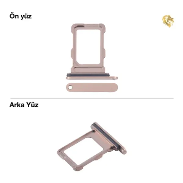 İphone 16 Pro Sim İç Yuvası Tepsisi Aparatı Çekmecesi Kart Yuvası Tray Tekli (Altın)