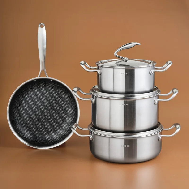 Karaca 5Ply PowerSteel 7 Parça Tencere Seti