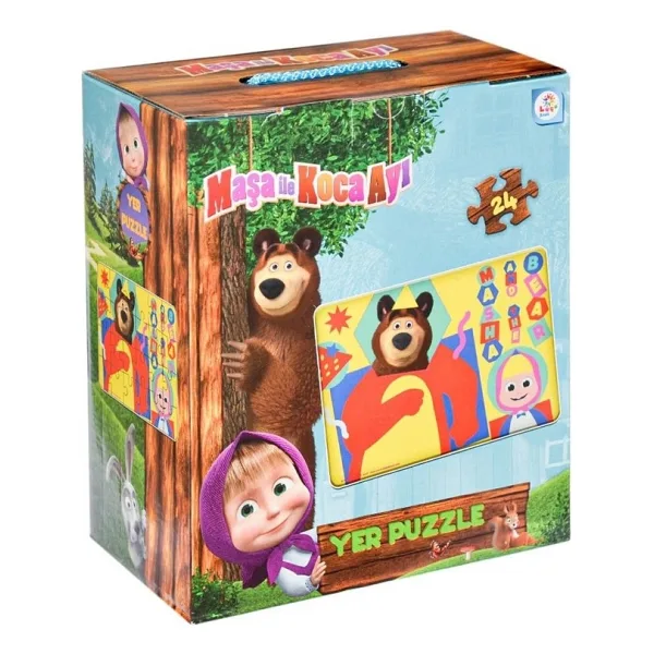 Laço Kids Masha ile Koca Ayı 24 Parça Yer Puzzle MS7846