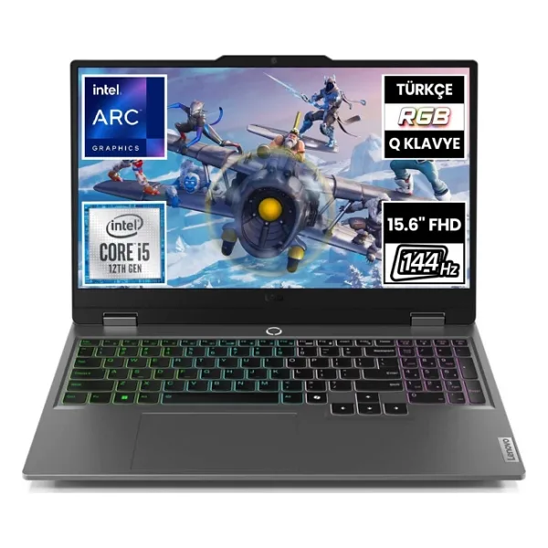 Lenovo LOQ 15IAX9I 83FQ000UTR i5-12450HX 16 GB 512 GB SSD Arc A530M 15.6" Full HD Gaming Laptop