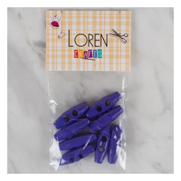Loren Crafts Saks Mavi 8 Li Çoban Düğme - 105