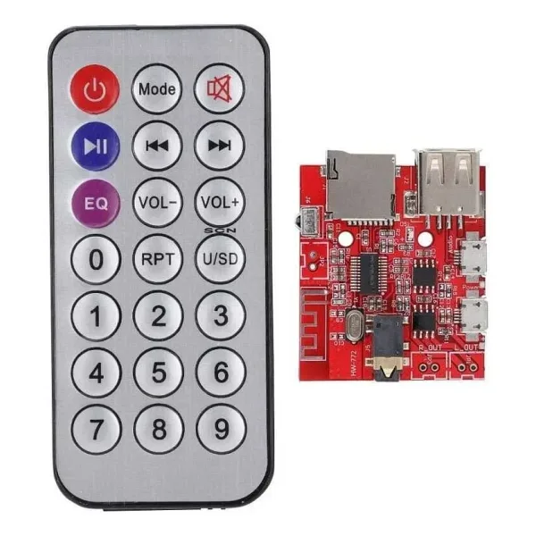 MP3 Kumandalı Bluetooth Amfi Devresi SD Kart + USB