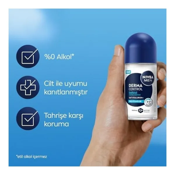 Nivea Men Derma Control Defend 50 ml Erkek Roll-On