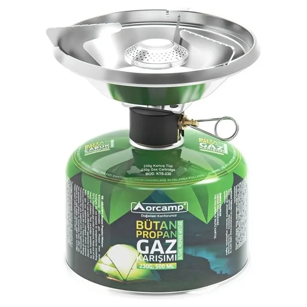 Orcamp CK-193-230 230 gr Kartuşlu Çakmaklı Rüzgarlıklı Kamp Ocağı