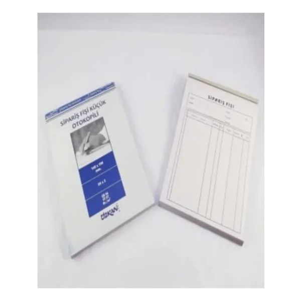 Özkan Özkan Sipariş Fişi Küçük Otokopili 50X2 Nüsha 140x190 Mm 2 Li Set