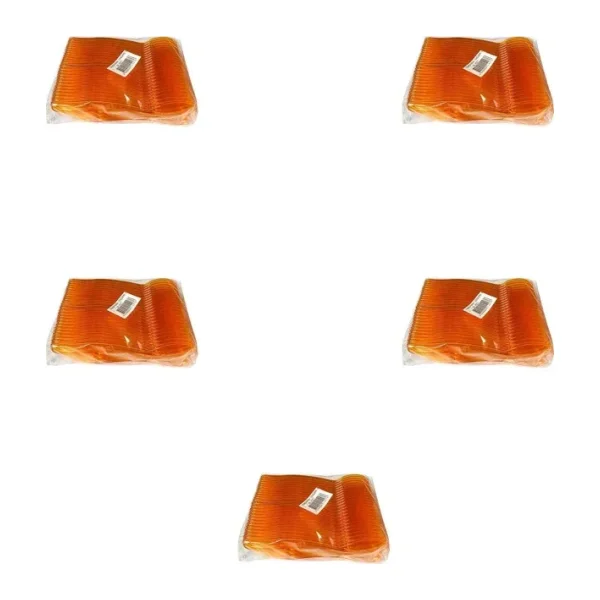 Plastik Şeffaf Turuncu Sup Kaşık - Tatlı Dondurma Kaşığı - 12.5 Cm. - 50 Adetlik 5 Paket