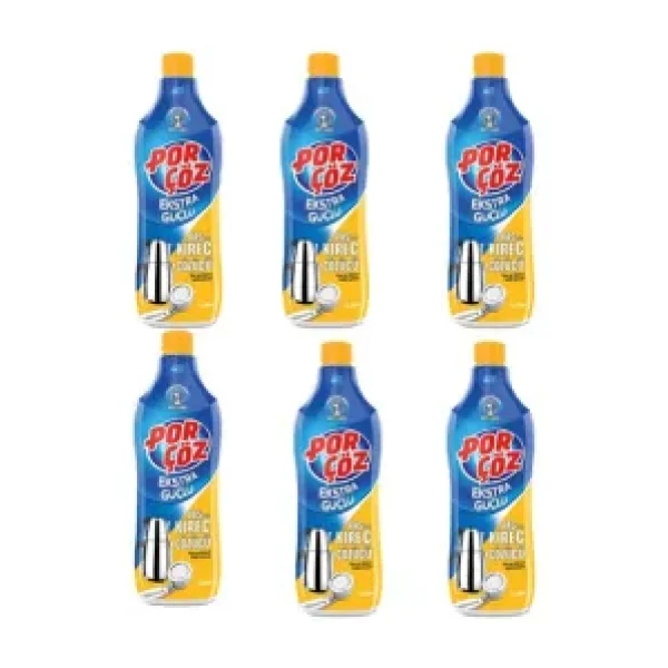 Porçöz Ekstra Güçlü Pas ve Kireç Çözücü 1 lt 6'lı