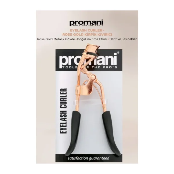 Promani Rosegold Kirpik Kıvırıcı Uzun ve Kıvrık Kirpikler İçin Özel Tasarım Makyaj Aracı