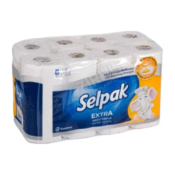 Selpak 3 Adet Selpak Extra Yağ Emici 8 Li Kağıt Havlu