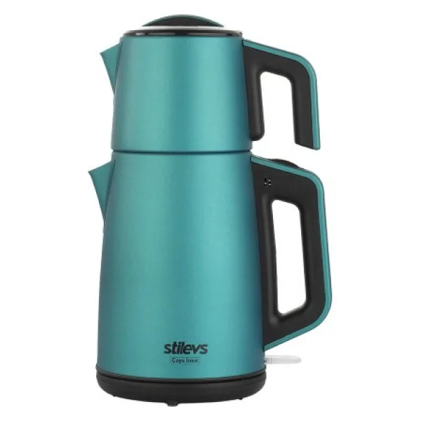 Stilevs Çays Inox Sedefli Mavi 1650 W Çelik Çay Makinesi