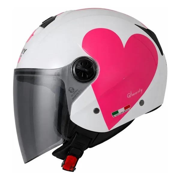 Sway SW 715 HEART Yarım Kask (Aynalı Vizör)