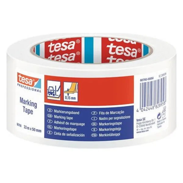 Tesa 33mtX50mm Beyaz Yer İşaretleme İkaz Bandı