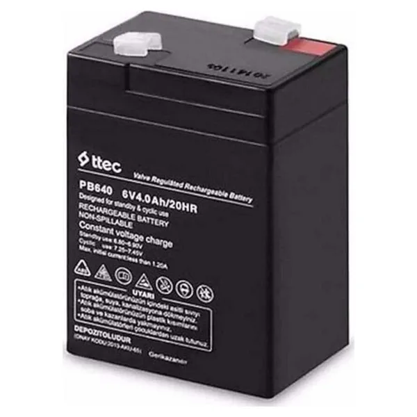 TTEC PLUS 6 Volt 4 Amper Kuru Akü 6v 4a Üretim Ocak 2024