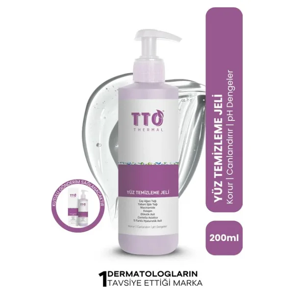 TTO Yüz Temizleme Jeli 200 ml Tüm Cilt Tipleri İçin Temizleyici Etkili Derinlemesine Temizlik