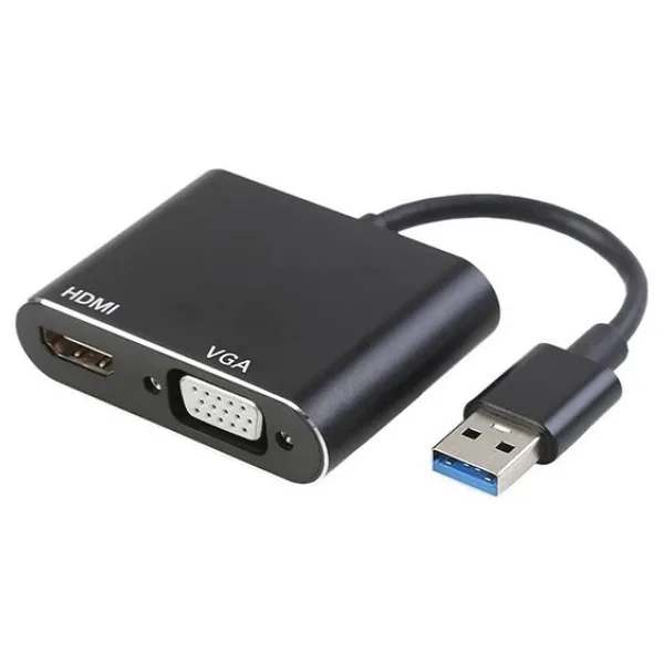 Usb 3.0 To Hdmi Vga 1080P Monitör Genişletici Çevirici Dönüştürücü Adaptör