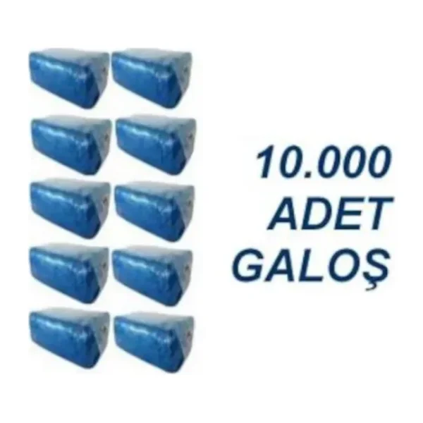 Vakumlu Ambalajında Mavi Galoş 1000 x 10 Paket 10.000 Adet