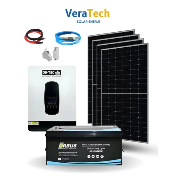 Veratech 4.2 Kw Lityum Akülü Hazır Solar Enerji Bağ Evi Paketi