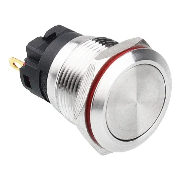 WD19A-P1Z 19mm Düz Anahtarlı Metal Buton