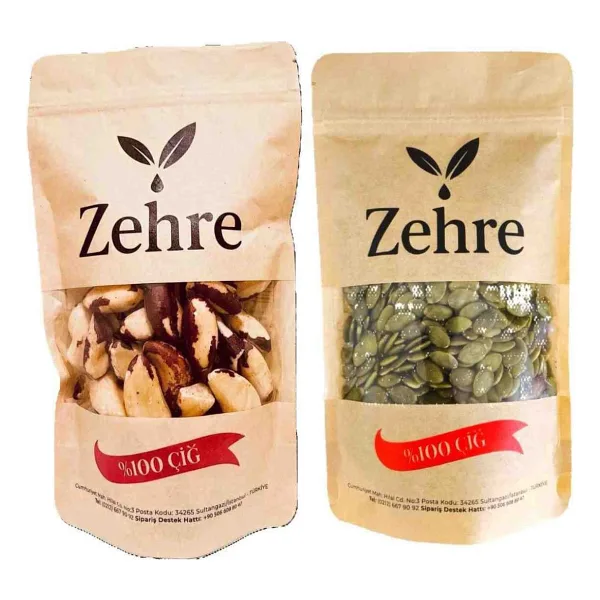 Zehre 250 gr Çiğ Kabak Çekirdeği Içi + 100 gr Brezilya Cevizi - 350 gr
