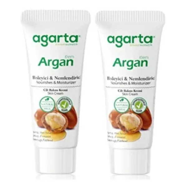 Agarta Doğal Argan Besleyici Nemlendirici Cilt Kremi 75ml 2 adet
