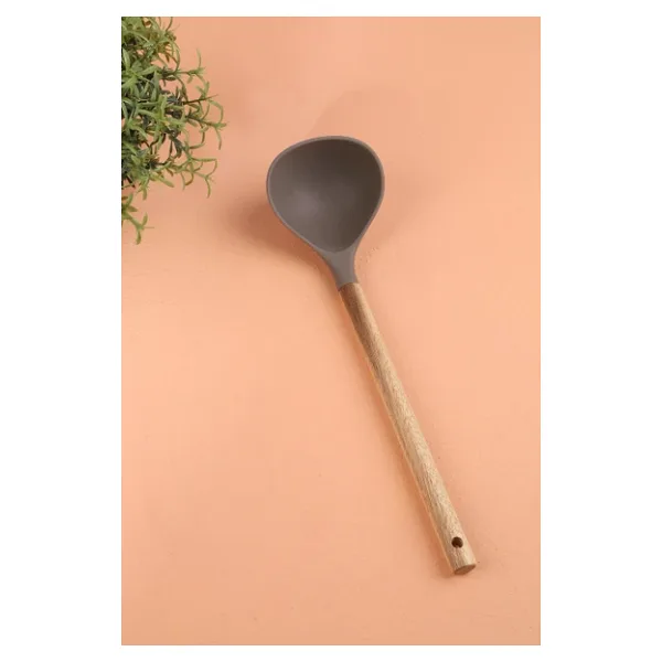 Ahşap Saplı Silikon Kepçe