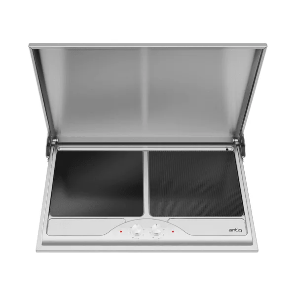 Antiq Savor Serisi Düz - Grill Camlı Inox Elektrikli Barbekü