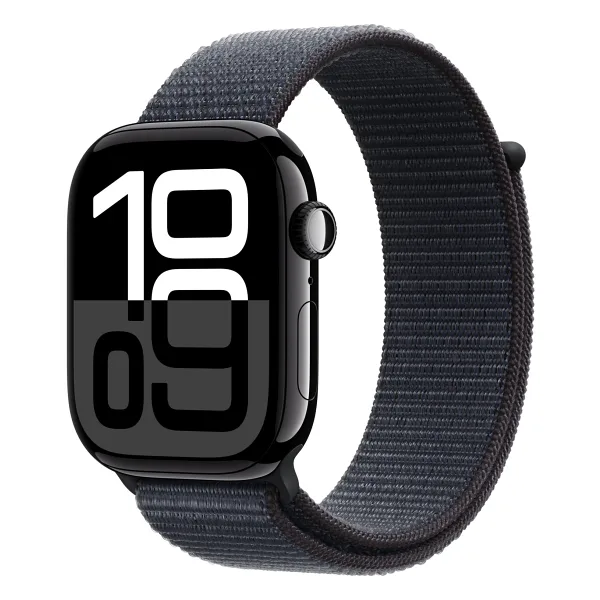 Apple Watch Series 10 GPS + Cellular 42mm Simsiyah Alüminyum Kasa ve Mürekkep Moru Spor Loop Kordon Akıllı Saat
