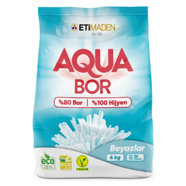 Aquabor Beyazlar için 4 kg Toz Deterjan