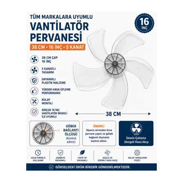 Arçelik Beko Altus Flavel Vantilatör 5 Kanatlı Pervane 9178007439