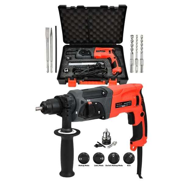 Assur 850w Darbeli Metal Şanzıman Kırıcı Delici Hilti Matkap