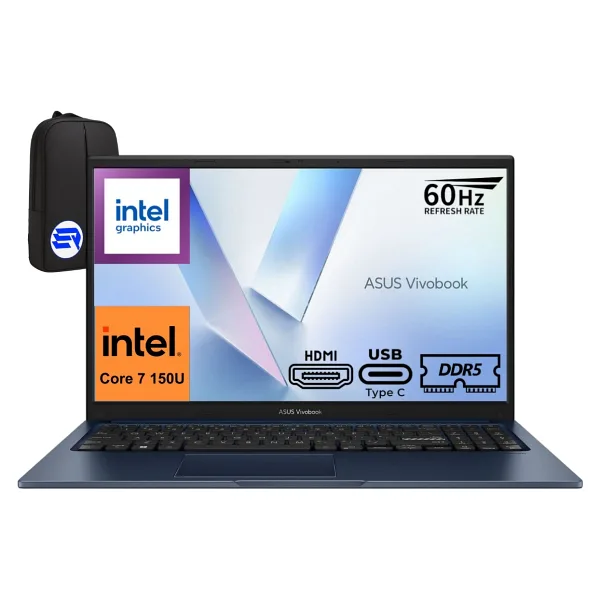 Asus VivoBook 15 X1504VA-BQ5456 Core 7 150U 16 GB 2 TB SSD Intel Graphics 15.6" Full HD Notebook